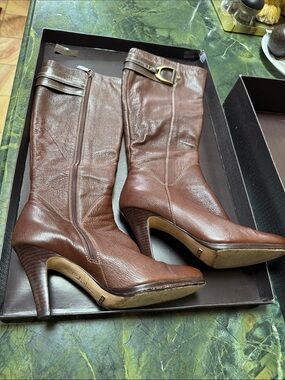 Cole Haan Sierra Air Tall Boots in Chestnut size 9B. Like NEW